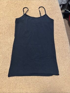 2 Vanity Black Extra long Spaghetti-Strap Tank